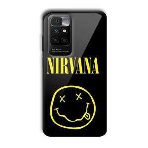 Nirvana Emoji Customized Printed Glass Back Cover for Redmi 10 Prime