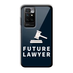 Future Lawyer Customized Printed Glass Back Cover for Redmi 10 Prime