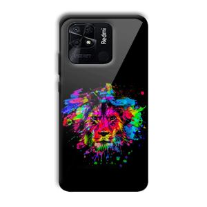 Colorful Lion Customized Printed Glass Back Cover for Xiaomi Redmi 10