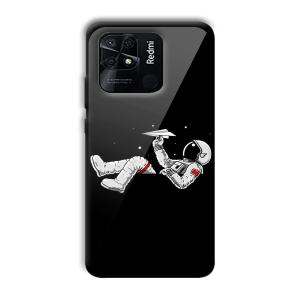 Lazy Astronaut Customized Printed Glass Back Cover for Xiaomi Redmi 10