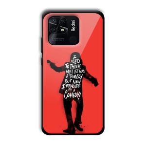 Joker Life Quote Customized Printed Glass Back Cover for Xiaomi Redmi 10