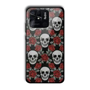 Red Skull Customized Printed Glass Back Cover for Xiaomi Redmi 10
