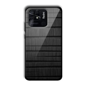 Black Wooden Pattern Customized Printed Glass Back Cover for Xiaomi