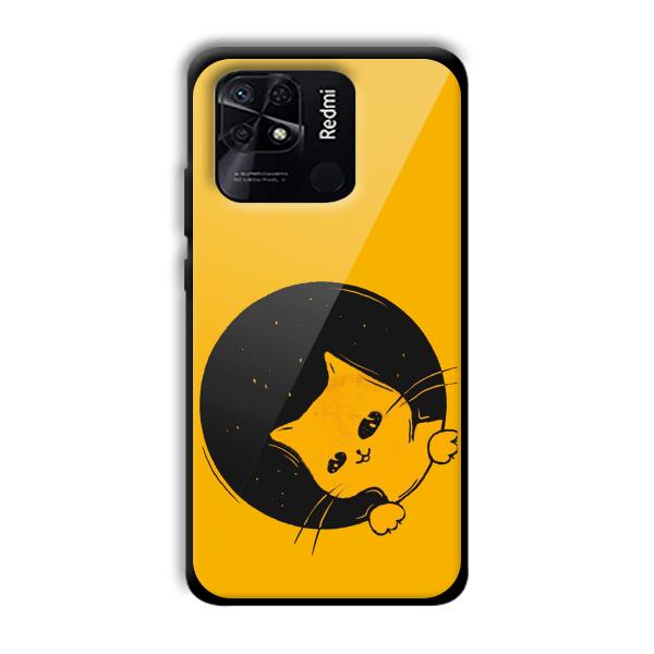 Sneaky Cat Customized Printed Glass Back Cover for Xiaomi