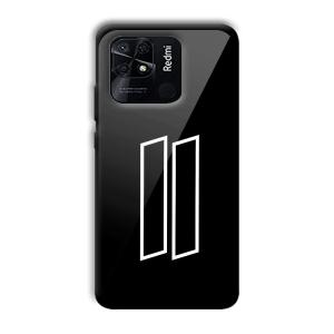 2 Stripes Customized Printed Glass Back Cover for Xiaomi Redmi 10