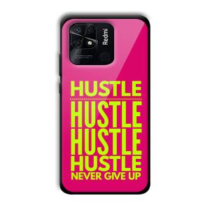 Never Give Up Customized Printed Glass Back Cover for Xiaomi