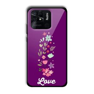 Purple Love Customized Printed Glass Back Cover for Xiaomi Redmi 10