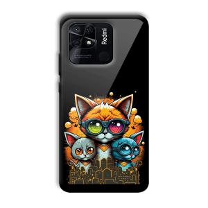 Cats Customized Printed Glass Back Cover for Xiaomi