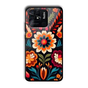 Flowers Customized Printed Glass Back Cover for Xiaomi Redmi 10