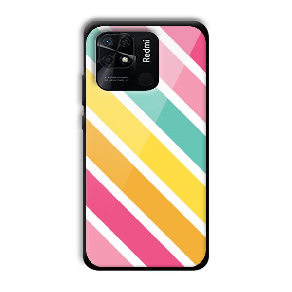 Solid Stripes Customized Printed Glass Back Cover for Xiaomi Redmi 10