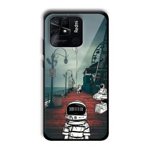 Little Astronaut Customized Printed Glass Back Cover for Xiaomi Redmi 10