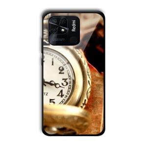 Golden Watch Customized Printed Glass Back Cover for Xiaomi Redmi 10