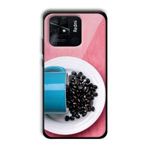 Coffee Beans Customized Printed Glass Back Cover for Xiaomi Redmi 10