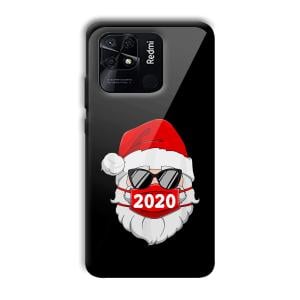 2020 Santa Customized Printed Glass Back Cover for Xiaomi Redmi 10