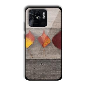 Rusty Leaves Customized Printed Glass Back Cover for Xiaomi Redmi 10