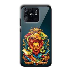 Fiery Lion Customized Printed Glass Back Cover for Xiaomi Redmi 10