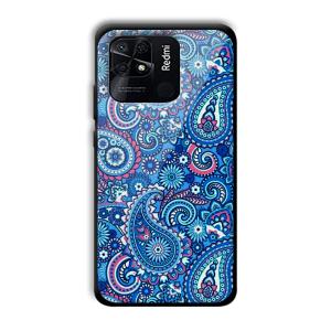 Blue Pattern Customized Printed Glass Back Cover for Xiaomi Redmi 10