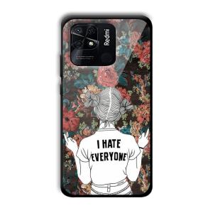 I Hate Everyone Customized Printed Glass Back Cover for Xiaomi