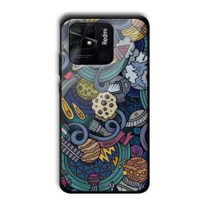 Space Graffiti Customized Printed Glass Back Cover for Xiaomi