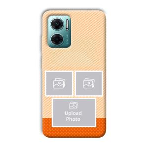 Orange Background Customized Printed Back Cover for Xiaomi Redmi 11 Prime 5G