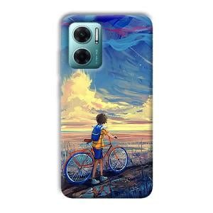 Boy & Sunset Phone Customized Printed Back Cover for Xiaomi Redmi 11 Prime 5G