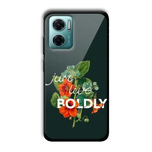 Just Live Boldly Customized Printed Glass Back Cover for Xiaomi Redmi 11 Prime 5G