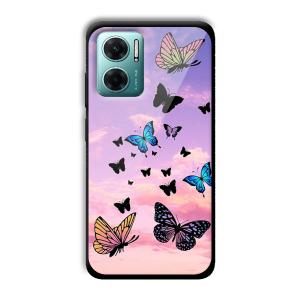 Butterflies Customized Printed Glass Back Cover for Xiaomi Redmi 11 Prime 5G