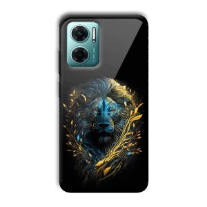Golden Lion Customized Printed Glass Back Cover for Xiaomi Redmi 11 Prime 5G