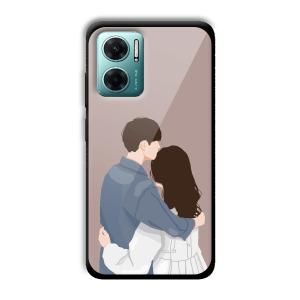 Cute Couple Customized Printed Glass Back Cover for Xiaomi Redmi 11 Prime 5G