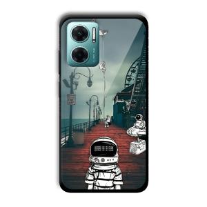 Little Astronaut Customized Printed Glass Back Cover for Xiaomi Redmi 11 Prime 5G