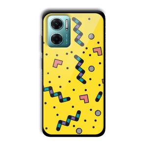 Yellow Game Customized Printed Glass Back Cover for Xiaomi Redmi 11 Prime 5G