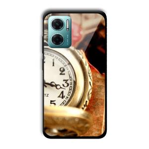 Golden Watch Customized Printed Glass Back Cover for Xiaomi Redmi 11 Prime 5G