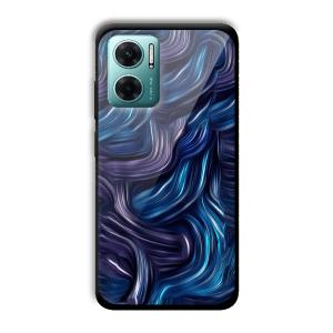 Blue Waves Customized Printed Glass Back Cover for Xiaomi Redmi 11 Prime 5G