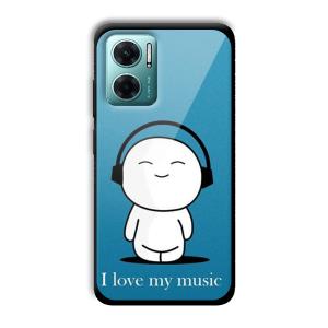 I Love my Music Customized Printed Glass Back Cover for Xiaomi Redmi 11 Prime 5G