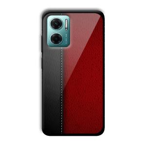 Leather Texture Customized Printed Glass Back Cover for Xiaomi Redmi 11 Prime 5G