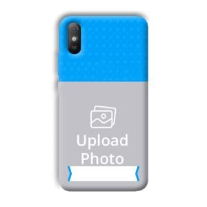 Sky Blue & White Customized Printed Back Cover for Xiaomi Redmi 9A