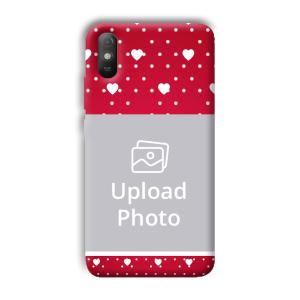 White Hearts Customized Printed Back Cover for Xiaomi Redmi 9A