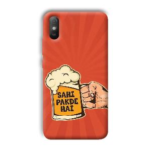 Sahi Pakde Hai Phone Customized Printed Back Cover for Xiaomi Redmi 9A