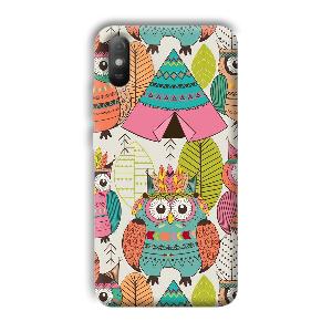 Fancy Owl Phone Customized Printed Back Cover for Xiaomi Redmi 9A