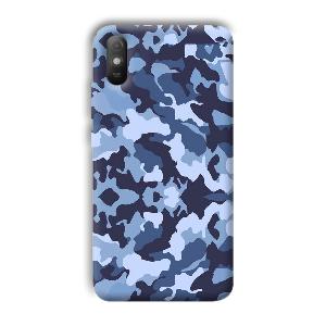 Blue Patterns Phone Customized Printed Back Cover for Xiaomi Redmi 9A