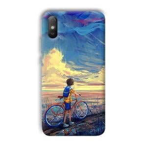Boy & Sunset Phone Customized Printed Back Cover for Xiaomi Redmi 9A