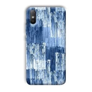 Blue White Lines Phone Customized Printed Back Cover for Xiaomi Redmi 9A