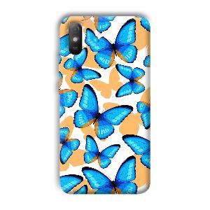 Blue Butterflies Phone Customized Printed Back Cover for Xiaomi Redmi 9A