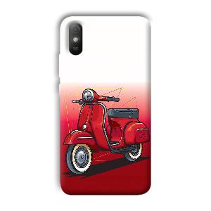Red Scooter Phone Customized Printed Back Cover for Xiaomi Redmi 9A