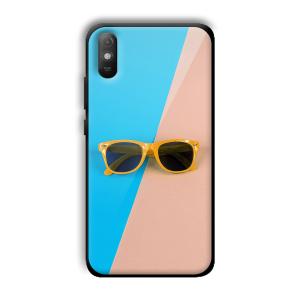 Cool Sunglasses Customized Printed Glass Back Cover for Xiaomi Redmi 9A