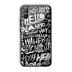 Hello Customized Printed Glass Back Cover for Xiaomi Redmi 9A