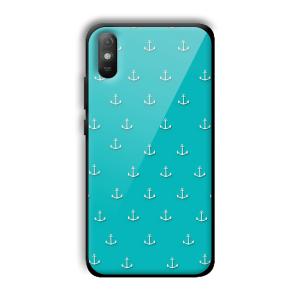 Teal Anchor Customized Printed Glass Back Cover for Xiaomi Redmi 9A