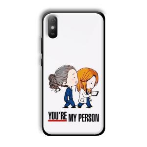 You are my person Customized Printed Glass Back Cover for Xiaomi Redmi 9A