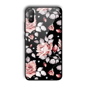 Flowery Design Customized Printed Glass Back Cover for Xiaomi Redmi 9A