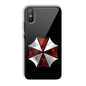 Red and Silver Customized Printed Glass Back Cover for Xiaomi Redmi 9A